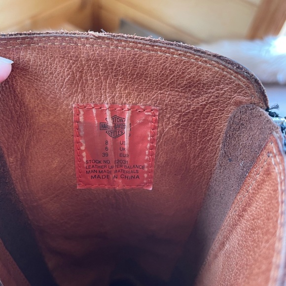 Harley-Davidson brown leather motorcycle boots - Picture 12 of 16